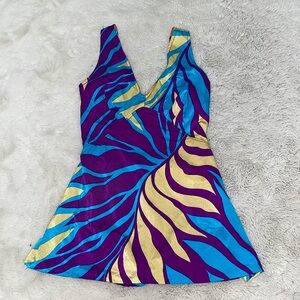 Skirted one piece swimsuit
